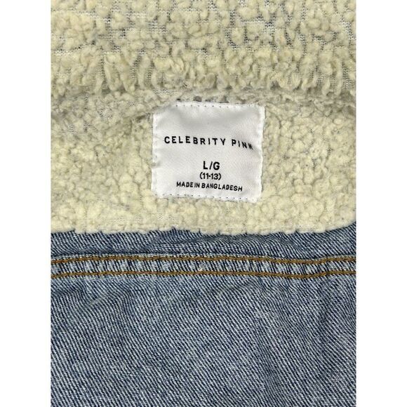 Celebrity Pink Denim Jean Button Up Jacket Size L - Picture 6 of 7